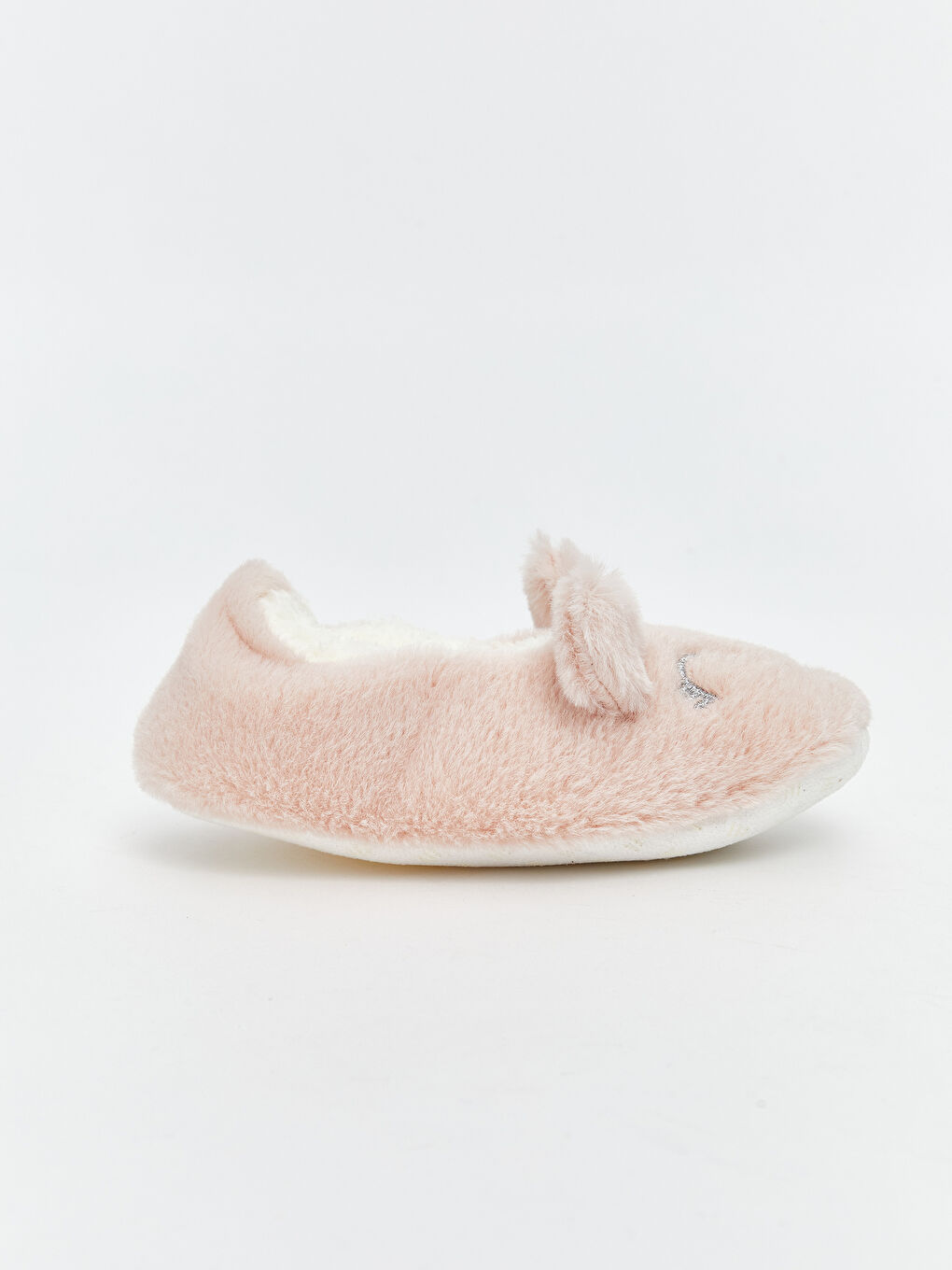 Pembe Pelüş Kız Bebek Ev Ayakkabısı Panduf-1