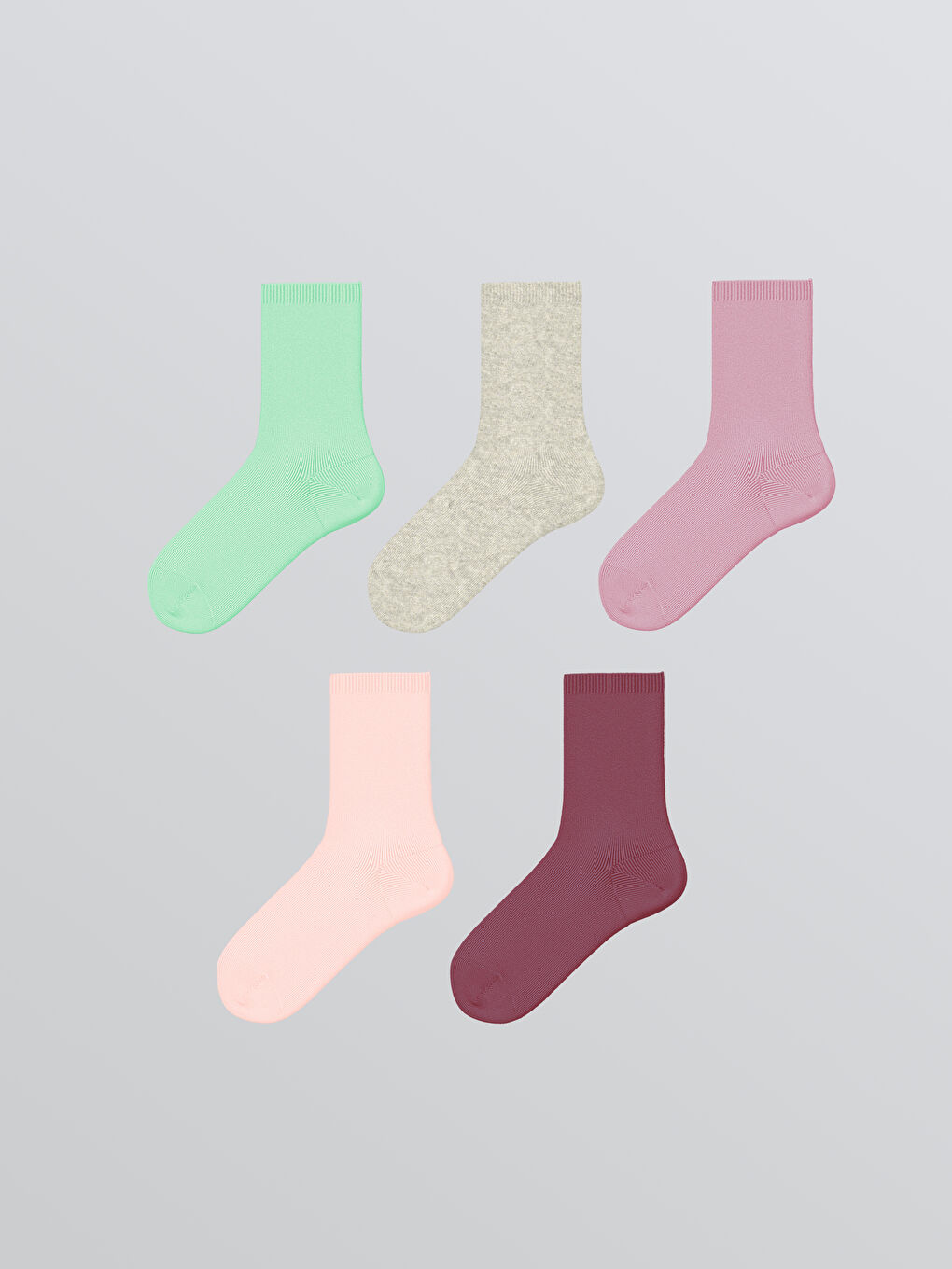 Basic Baby Girls' Ankle Socks 5 Pack -W5BK46Z1-FFK