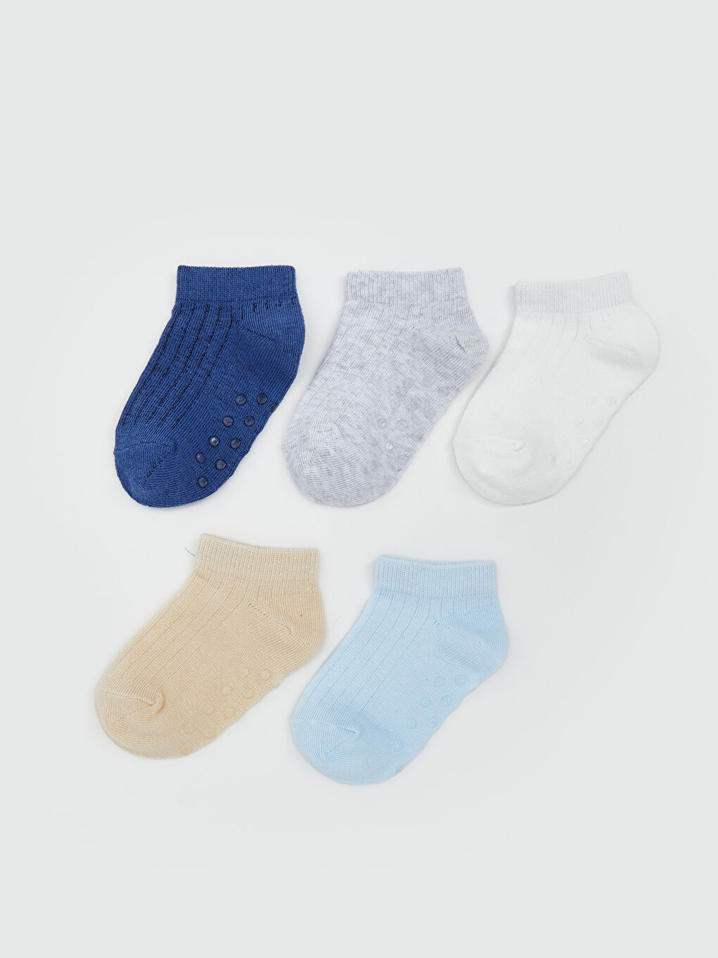 LCW baby Basic Baby Boys Bootie Socks 5 Pack -W5BK55Z1-CUN