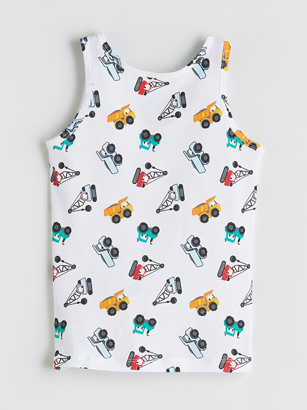 Beyaz Baskılı Erkek Çocuk Atlet-1