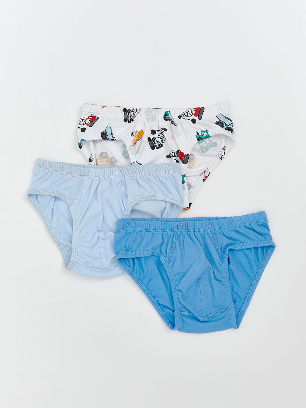 Boys' Printed Knickers with Elastic Waistband 3-Pack
