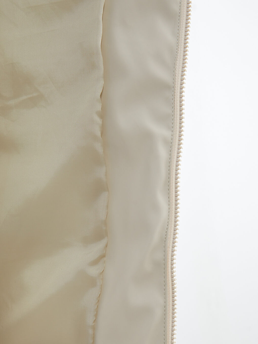 Woman ECRU Faux Leather Coat-3