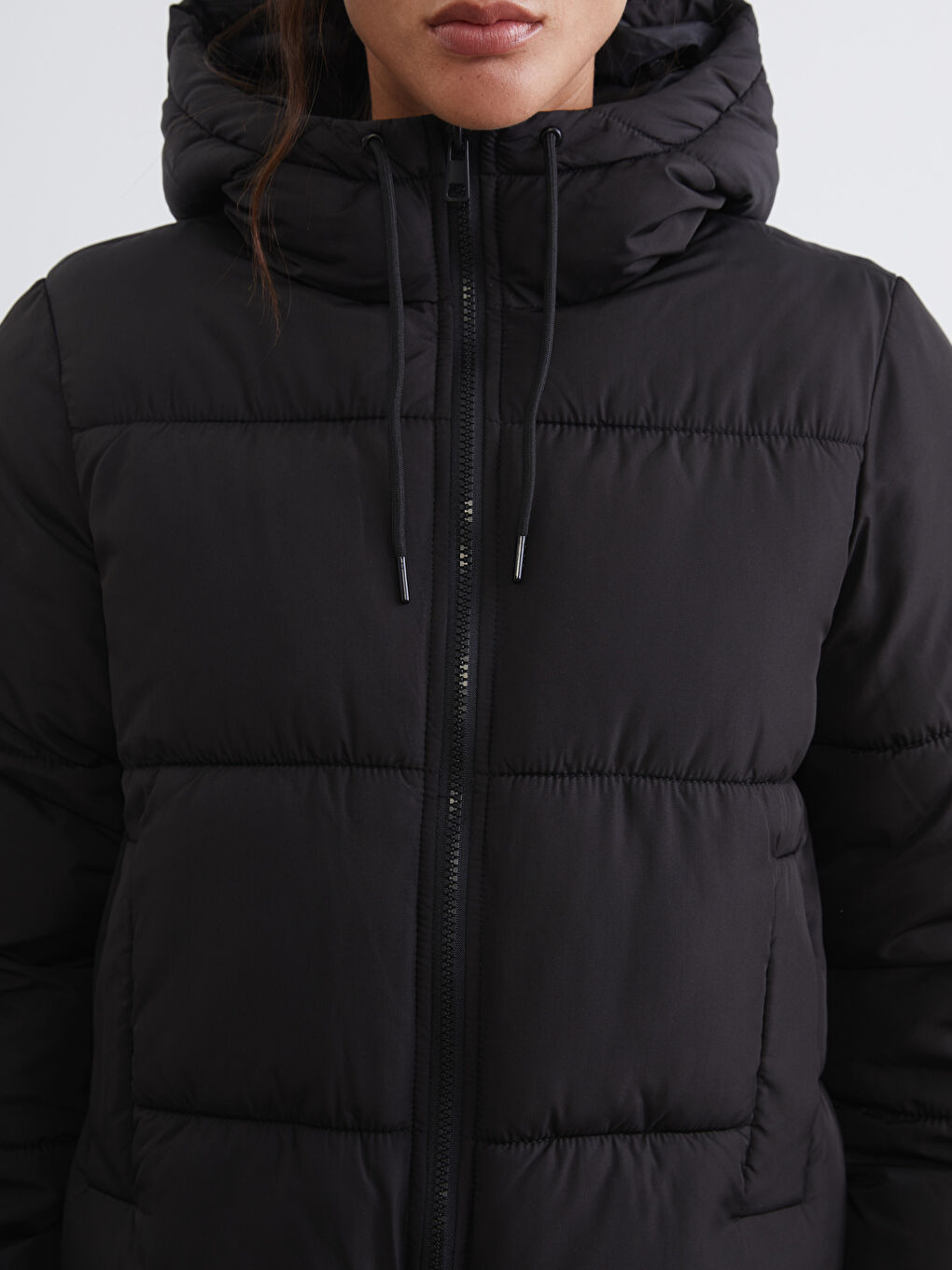 Hooded Women's Puffer Coat-2