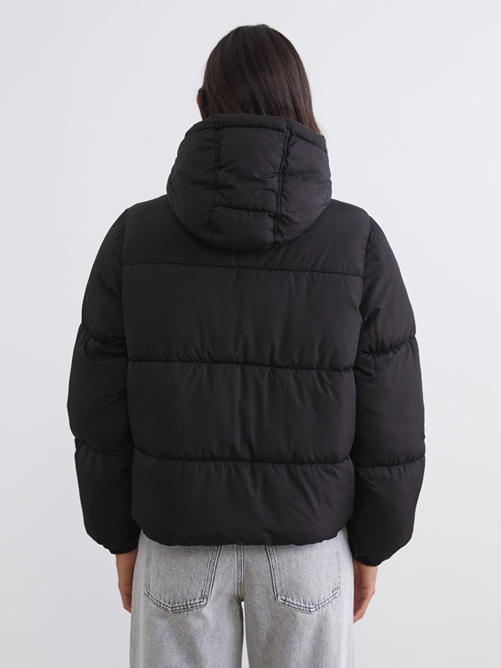 Hooded Women's Puffer Coat-4