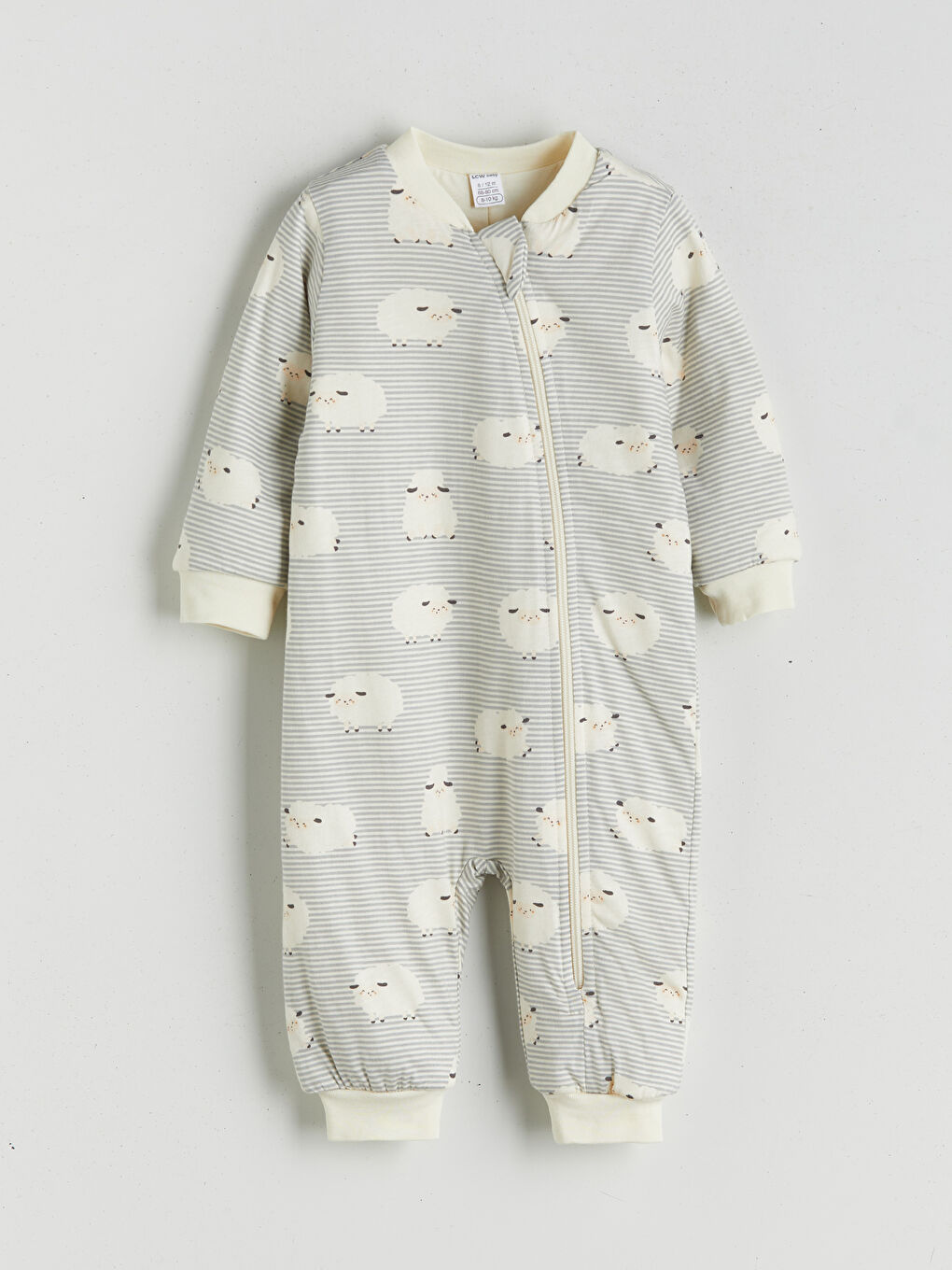 Ekru 1.0 Tog Uzun Kollu Erkek Bebek Uyku Tulumu