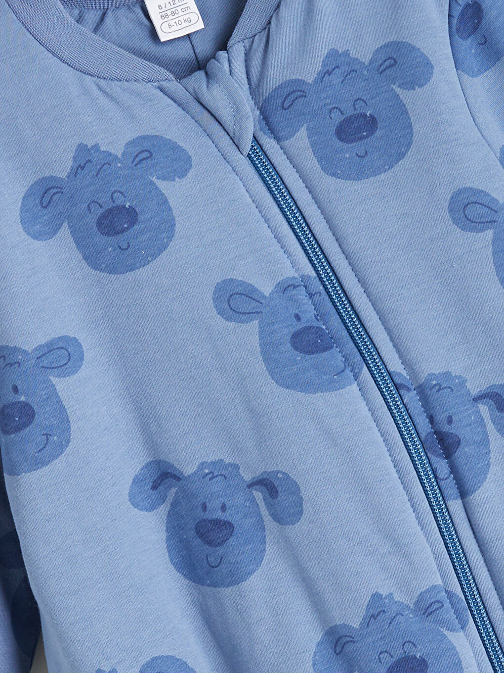 Mavi 1.6 Tog Bisiklet Yaka Uzun Kollu Erkek Bebek Uyku Tulumu-1