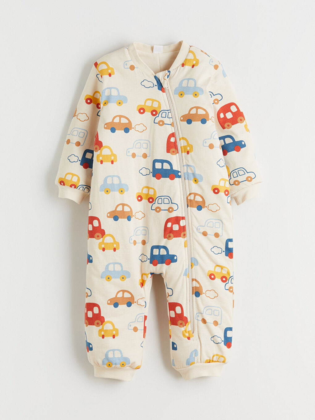 Bej 2.5 Tog Baskılı Erkek Bebek Uyku Tulumu