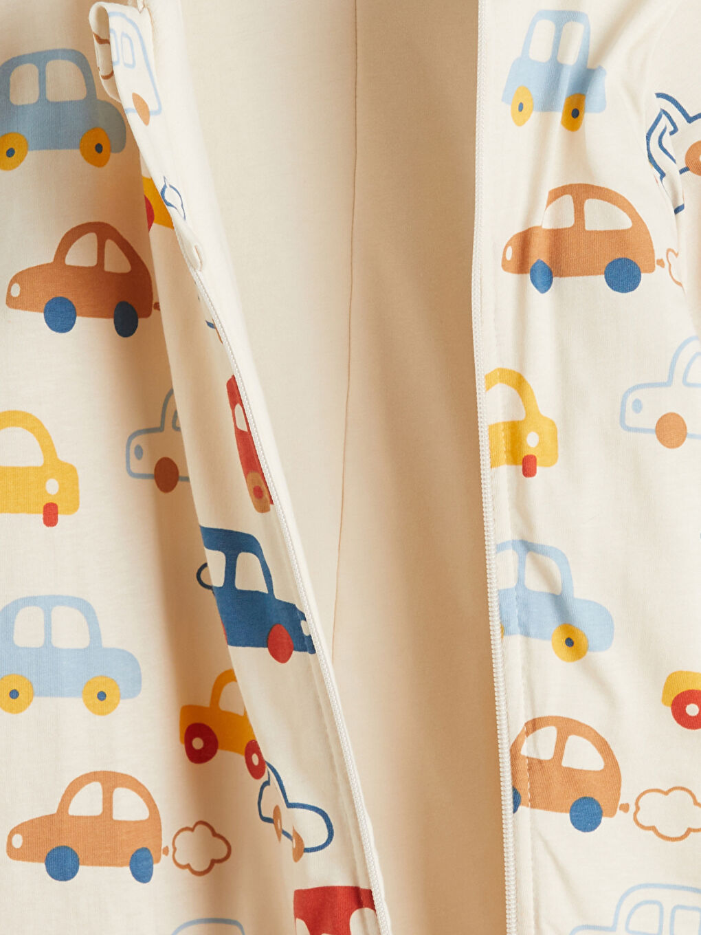 Bej 2.5 Tog Baskılı Erkek Bebek Uyku Tulumu-1