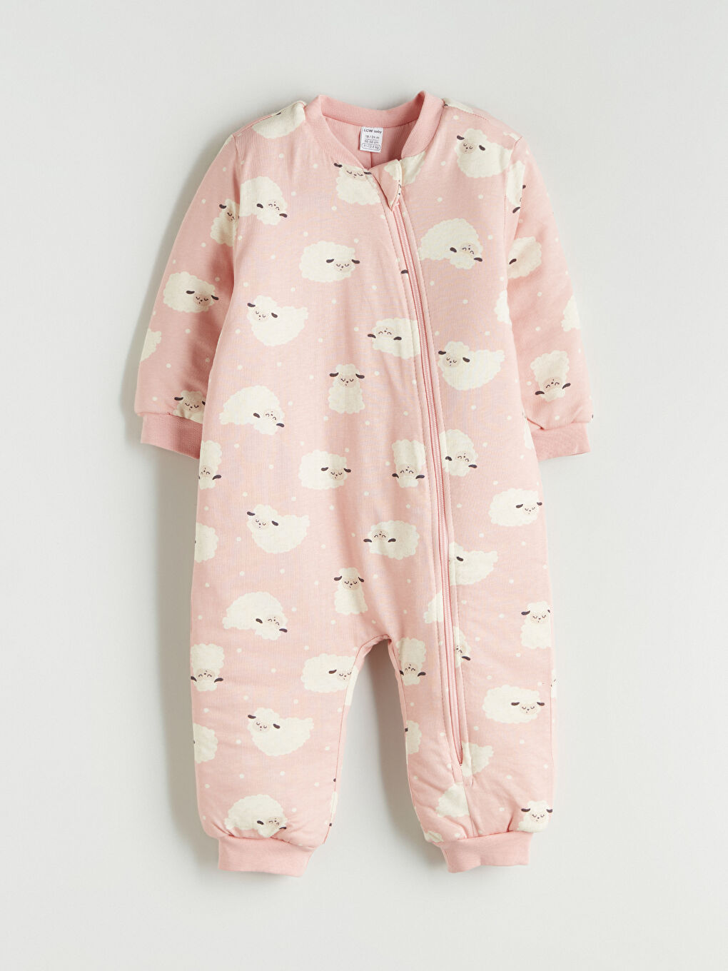 Pembe 2.5 Tog Bisiklet Yaka Uzun Kollu Kız Bebek Uyku Tulumu