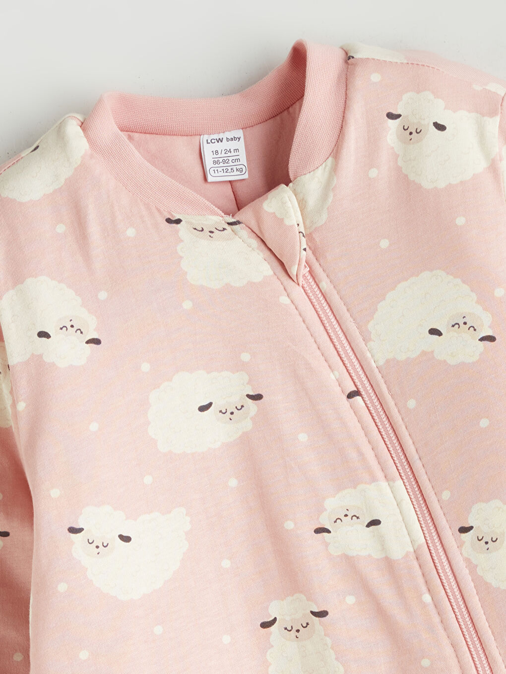 Pembe 2.5 Tog Bisiklet Yaka Uzun Kollu Kız Bebek Uyku Tulumu-3