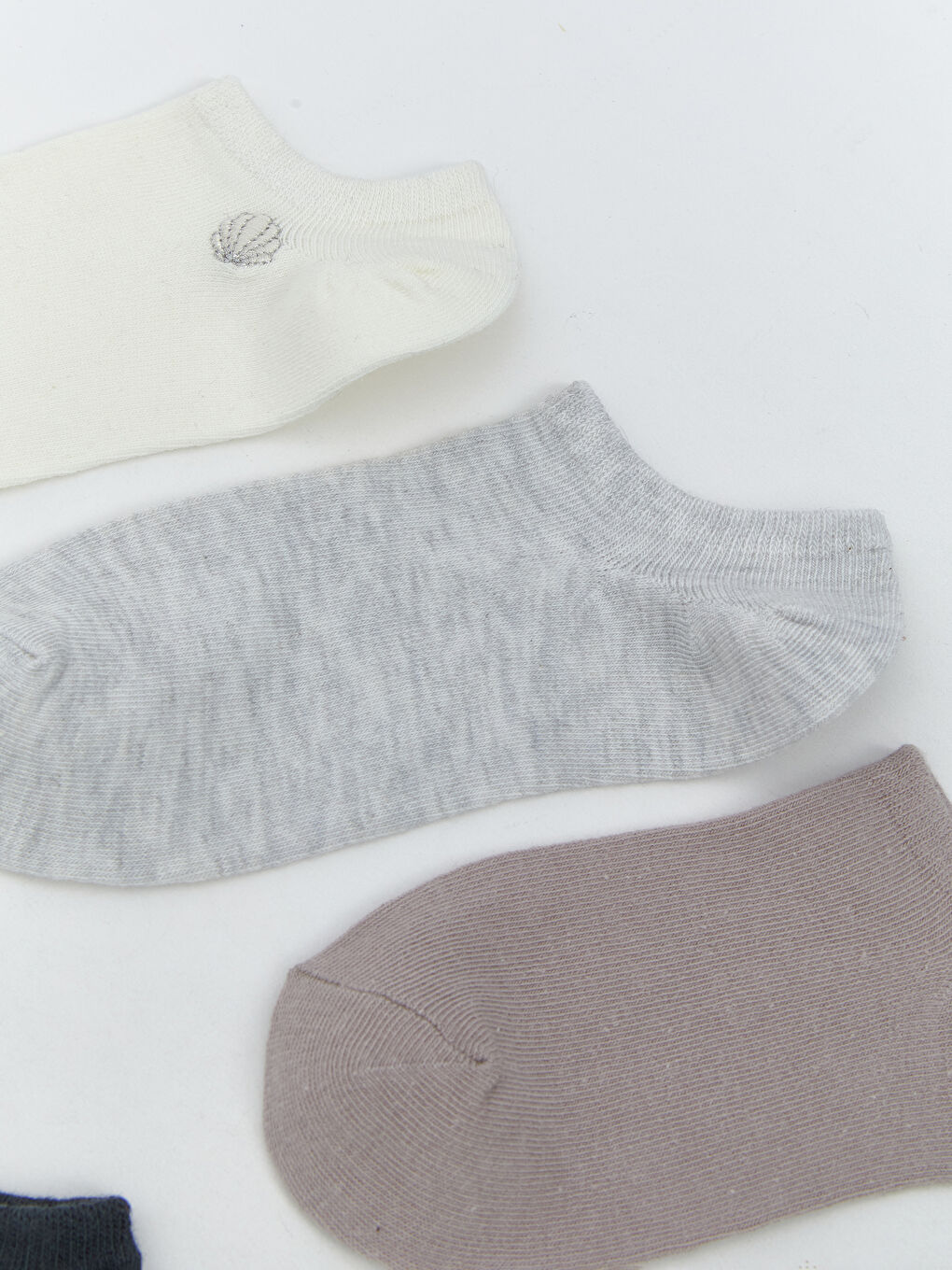 Women's Plain Sneaker Socks 5-Pack-1