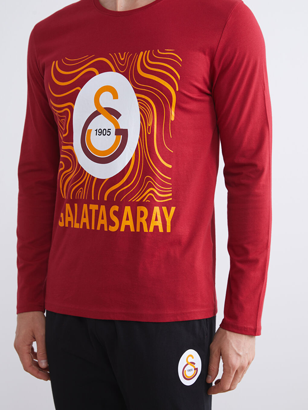 Kırmızı Standart Kalıp Galatasaray Baskılı Erkek Pijama Takımı-2