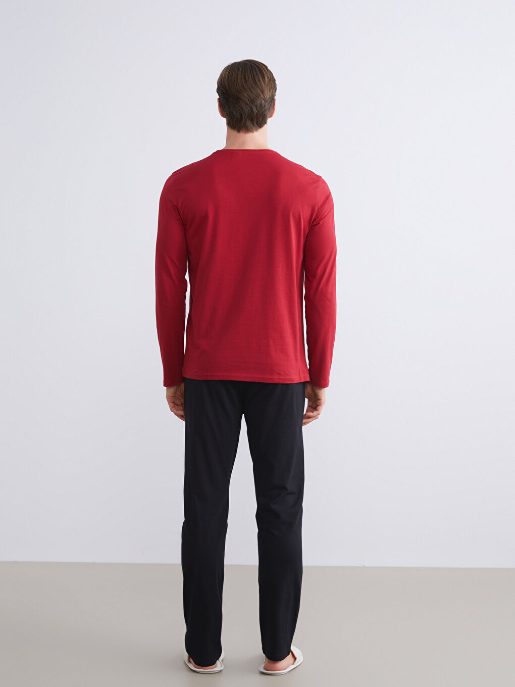 Kırmızı Standart Kalıp Galatasaray Baskılı Erkek Pijama Takımı-3