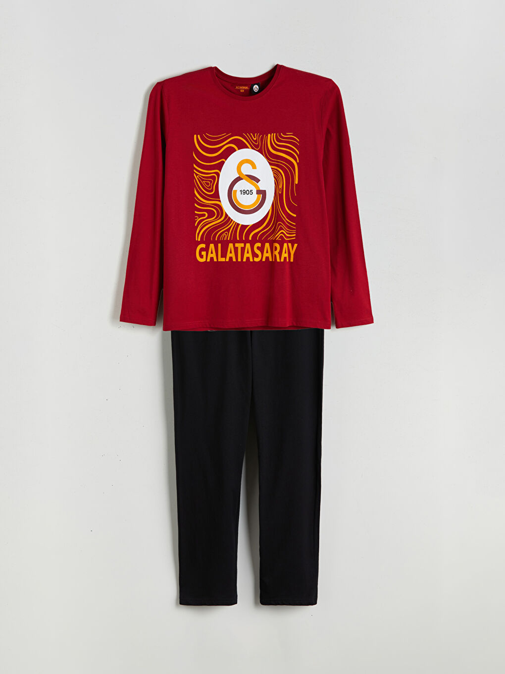 Kırmızı Standart Kalıp Galatasaray Baskılı Erkek Pijama Takımı-4