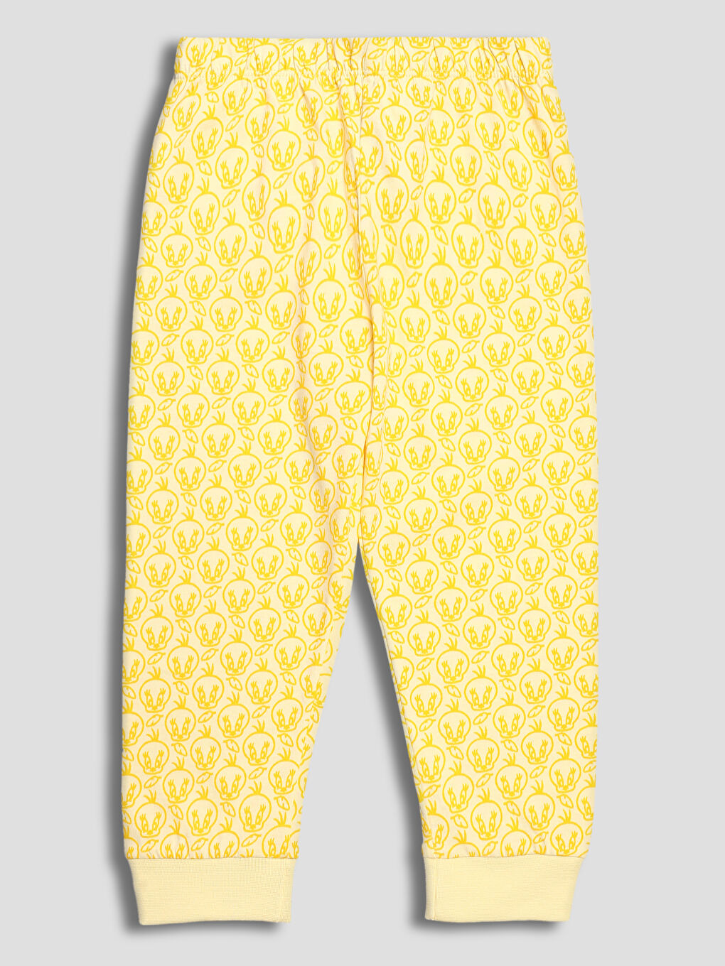 طقم بيجامة للبنات مطبوع تويتي بياقة دائرية-4