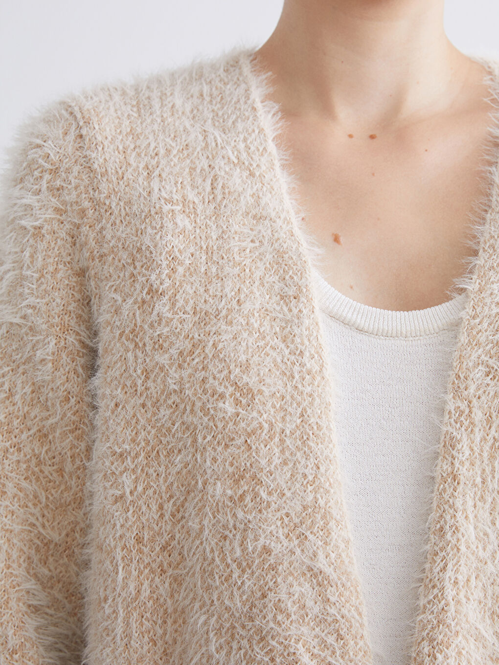 Shawl Collar Color Block Women's Knitwear Cardigan-4