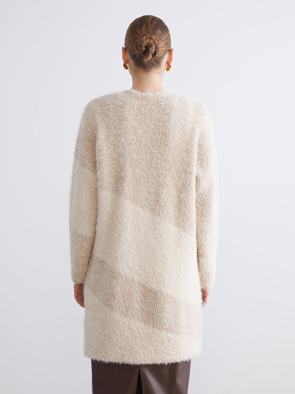 Shawl Collar Color Block Women's Knitwear Cardigan-5