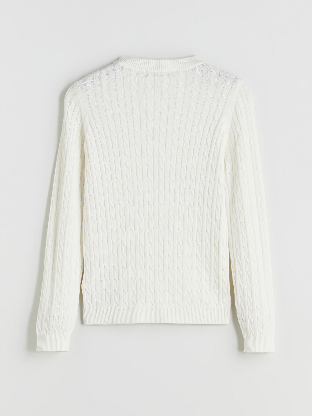Crew Neck Self-Patterned Women's Knitwear Sweater-5