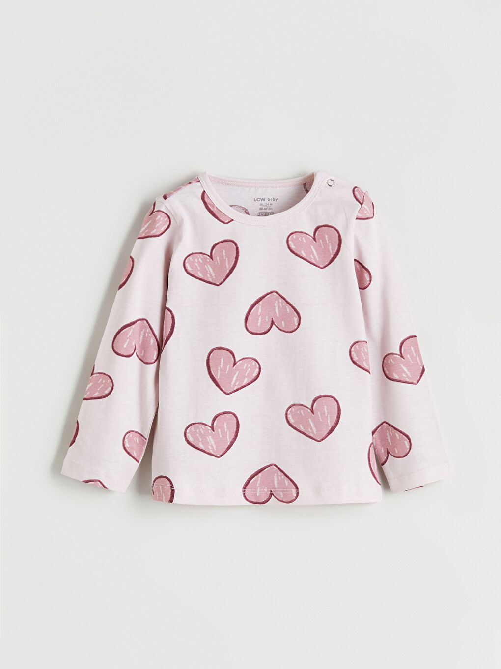 Heart Patterned Baby Girls' Pyjamas Set-1