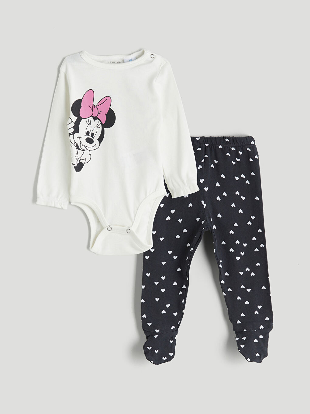 Minnie Mouse Printed Baby Girls' Snap-Button Bodysuit