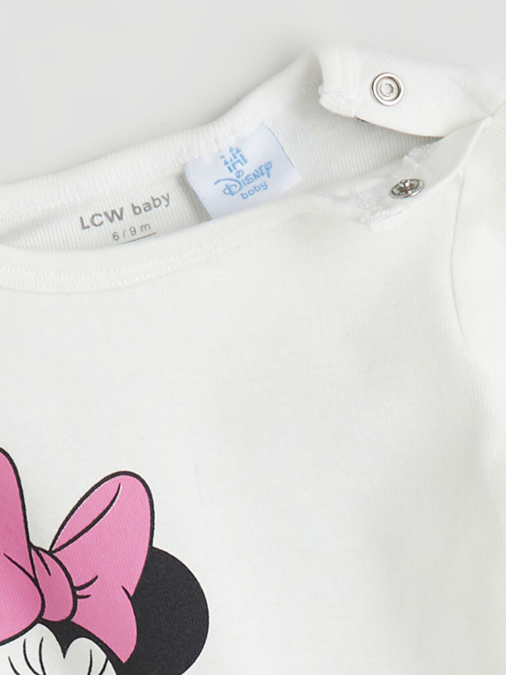 Minnie Mouse Printed Baby Girls' Snap-Button Bodysuit-3