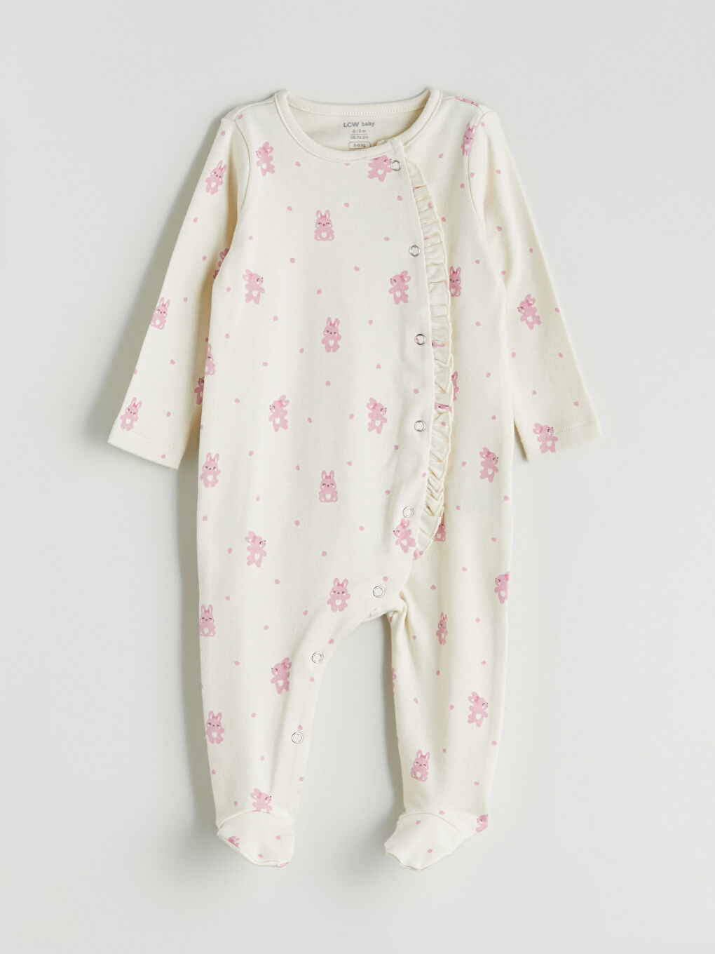 Combinaison pour Bébé Filles à Col Rond Imprimée Lot de 2-1