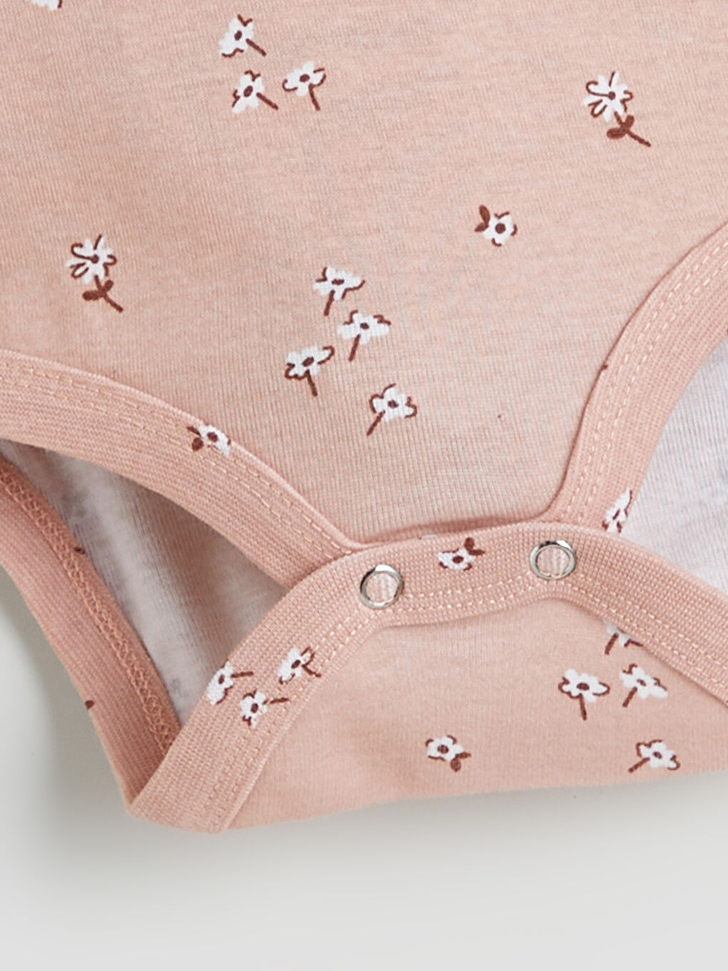 Flowered Baby Girls' Snap-Button Bodysuit 2 Pack-3