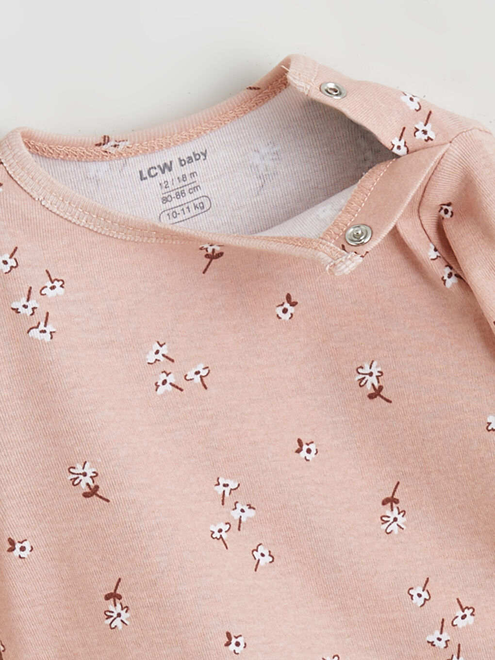 Flowered Baby Girls' Snap-Button Bodysuit 2 Pack-4