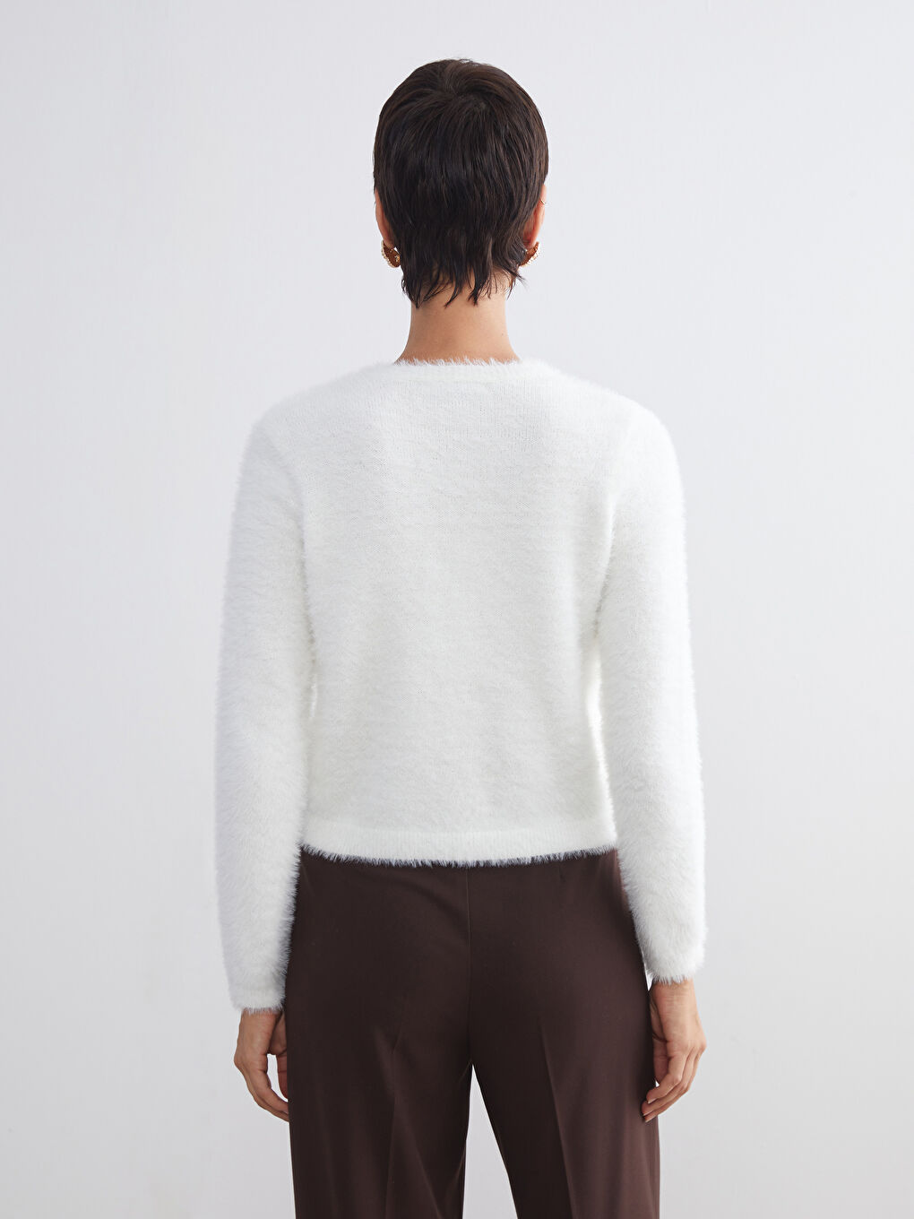 LCW Vision Crew Neck Women's Knitwear Cardigan -W5BM39Z8-R9J
