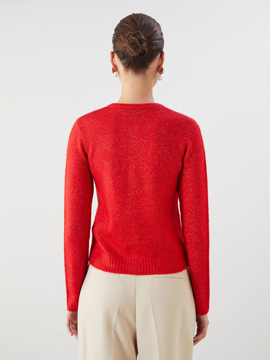 LCW Vision Crew Neck Women's Knitwear Cardigan -W5BM40Z8-H0P