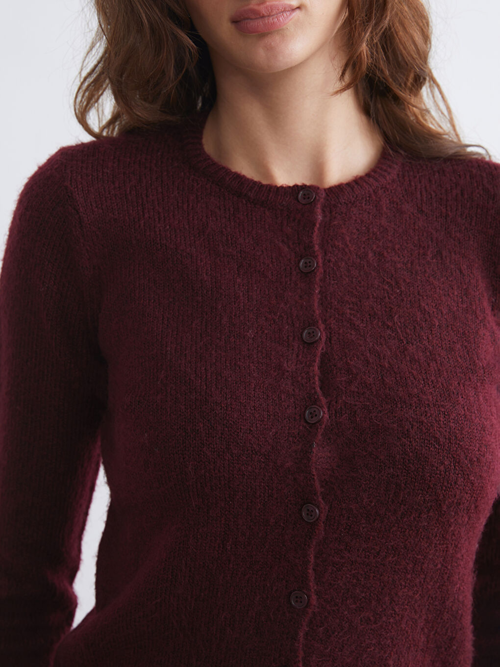 LCW Vision Crew Neck Women's Knitwear Cardigan -W5BM40Z8-R3J
