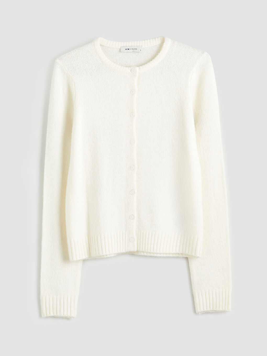 LCW Vision Crew Neck Women's Knitwear Cardigan -W5BM40Z8-R9J