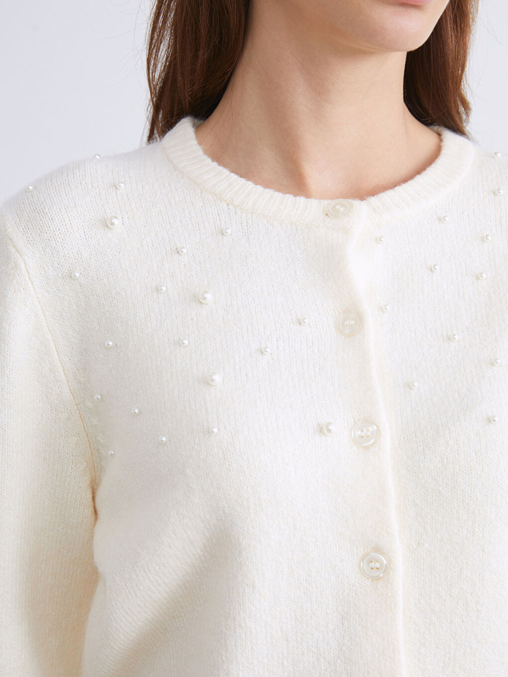 LCW Vision Woman ECRU Cardigan -W5BM41Z8-FDU