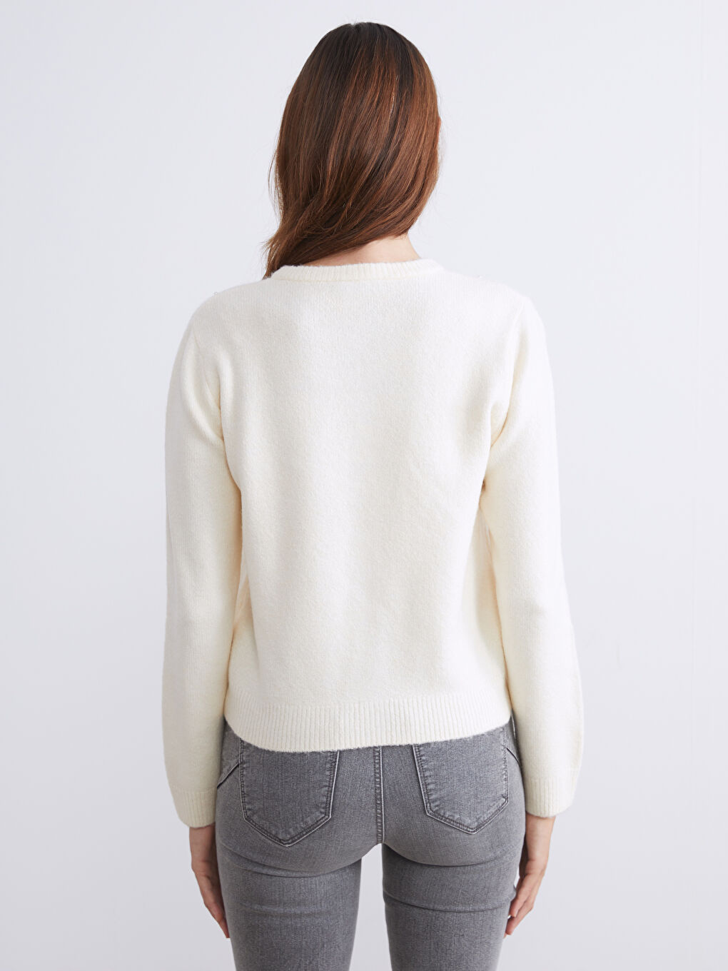 LCW Vision Woman ECRU Cardigan -W5BM41Z8-FDU