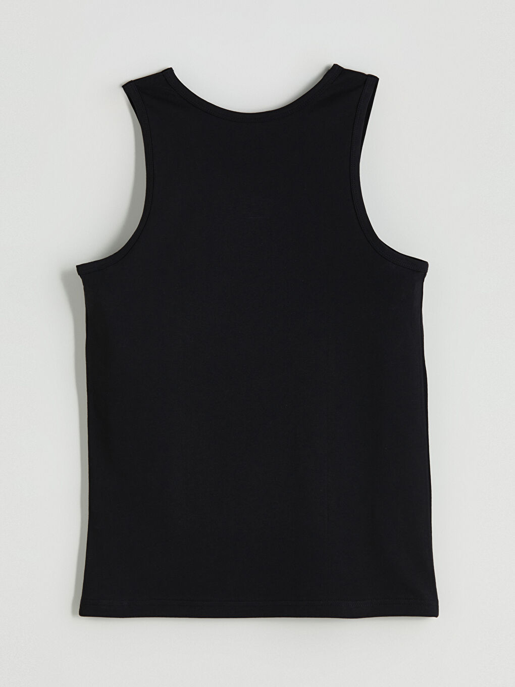 Siyah U Yaka Penye Erkek Atlet-1