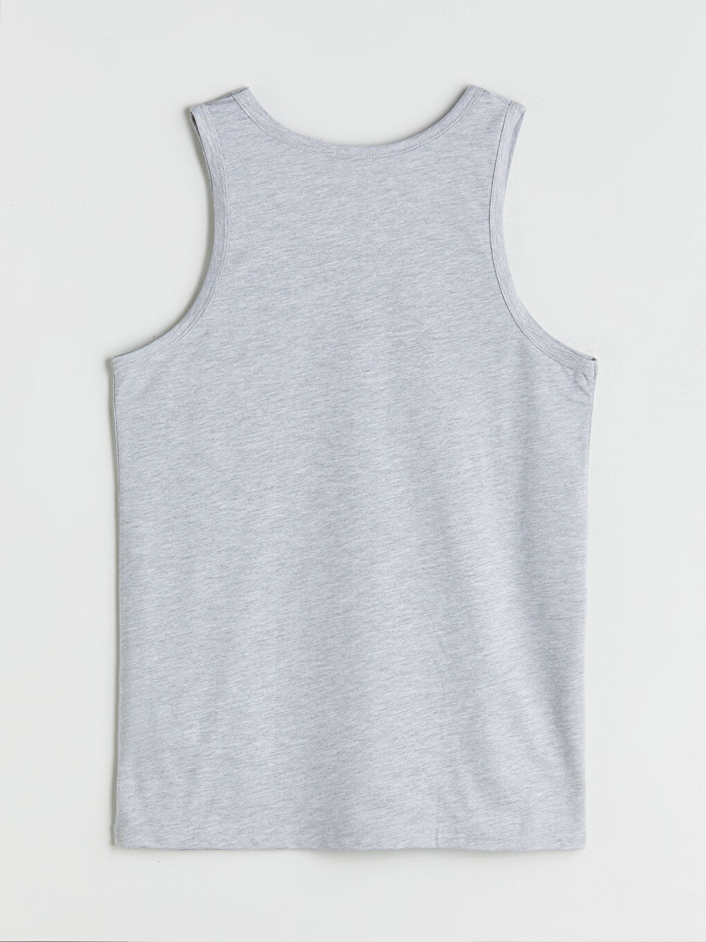 Gri Bisiklet Yaka Pamuklu Erkek Atlet 3'lü Paket-7