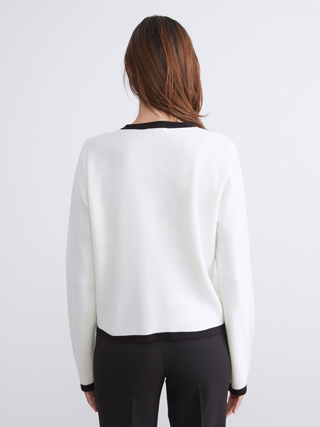 LCW Vision Crew Neck Women's Knitwear Cardigan -W5BM54Z8-FDU