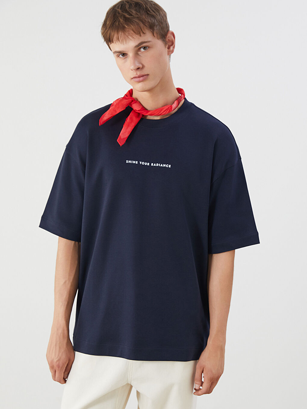 T-shirt Imprimé pour Hommes à Col Rond