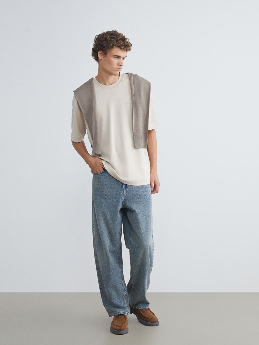 T-shirt pour Hommes à Col Rond-1