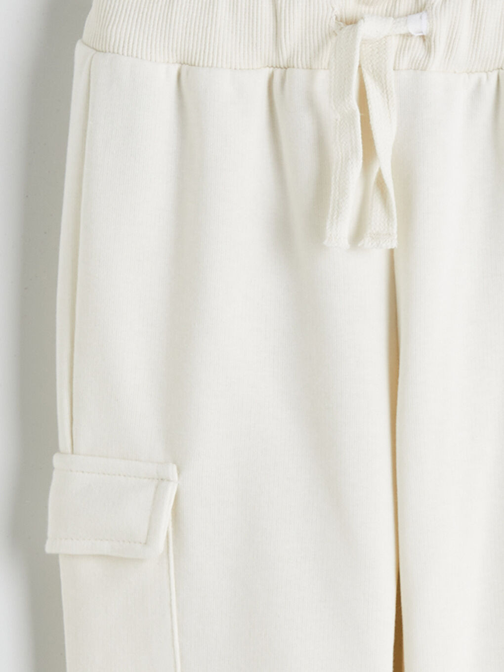 Bej Beli Lastikli Basic Erkek Çocuk Eşofman Alt 2'li-5