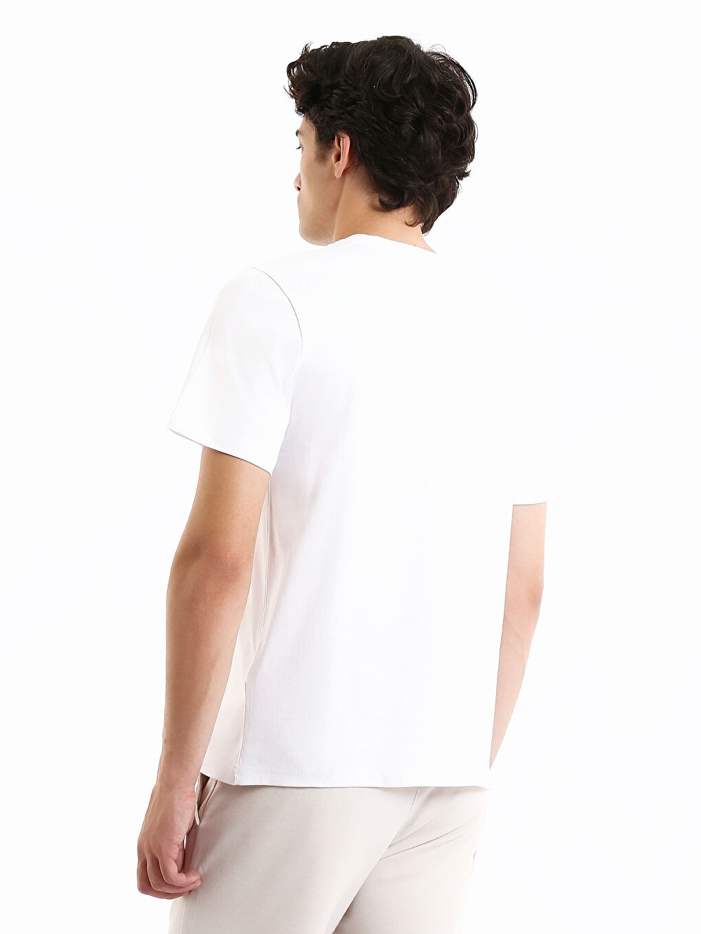 T-shirt Imprimé pour Hommes à Col Rond-4