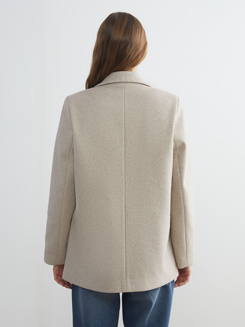 Woman BEIGE Blazer Jacket-4
