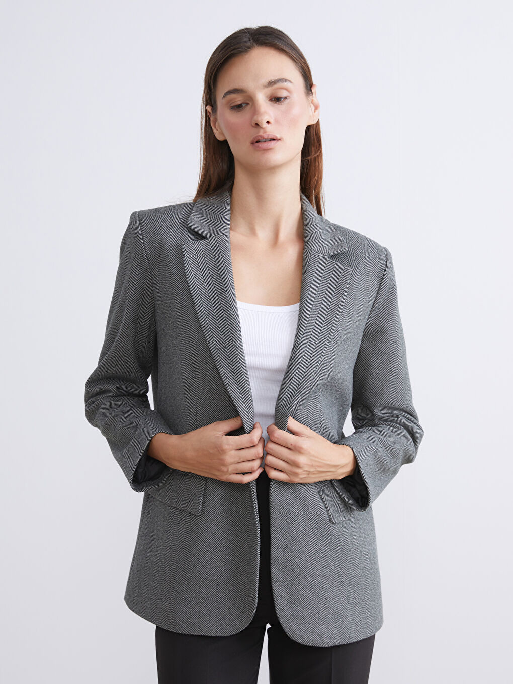 Woman GREY Blazer Jacket