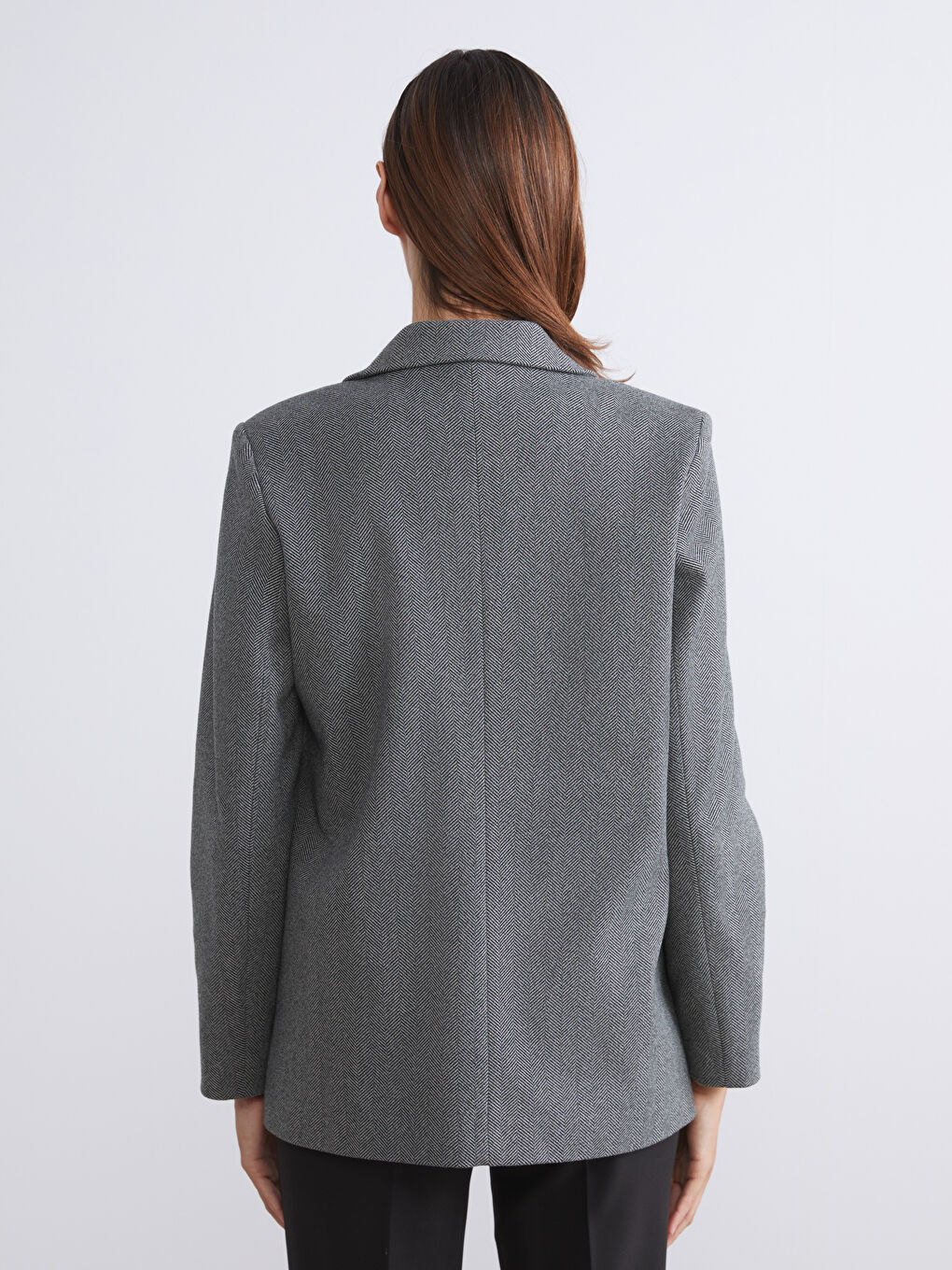 Woman GREY Blazer Jacket-3