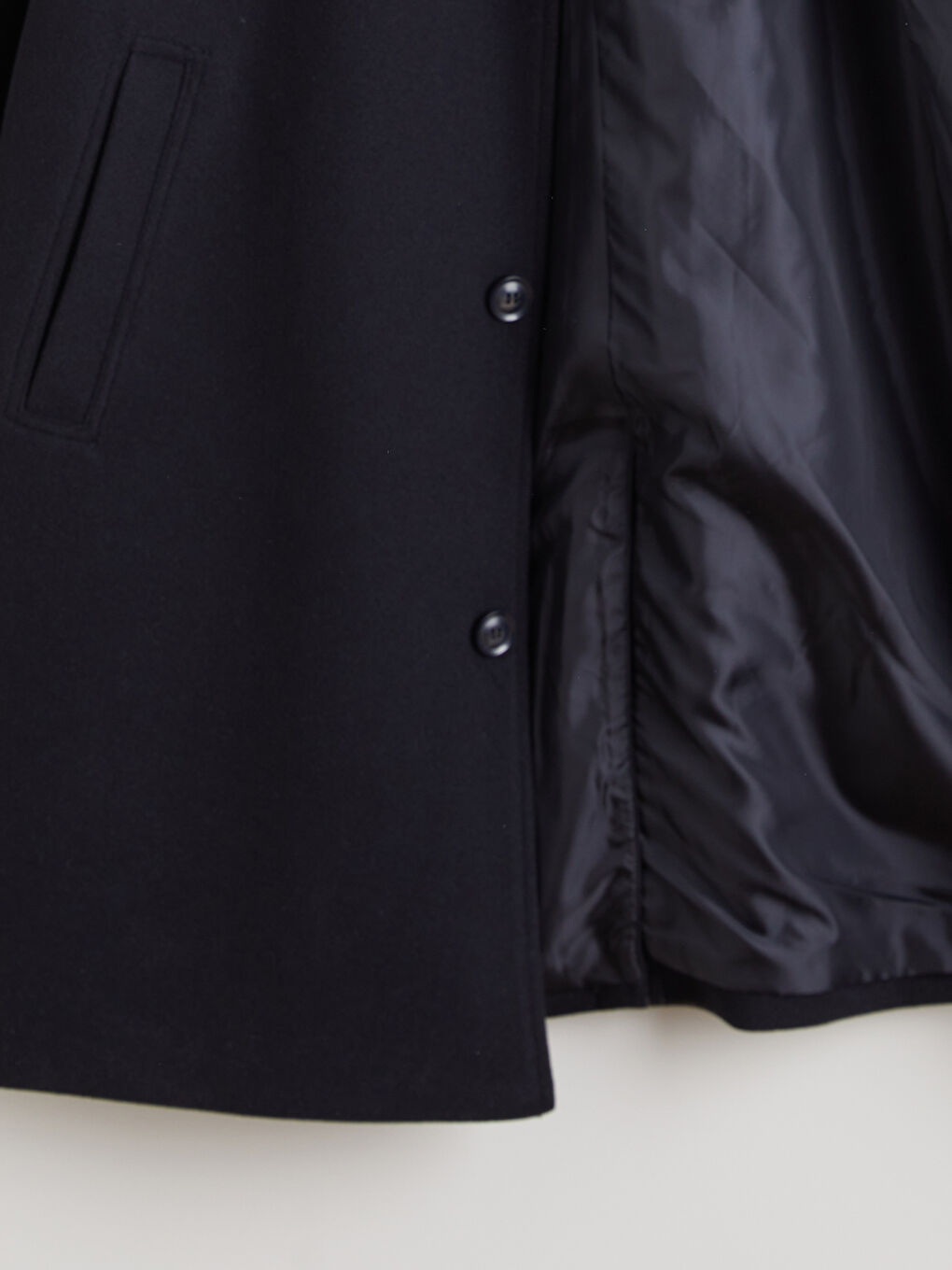 Lacivert Standart Kalıp Erkek Kaşe Kaban-6