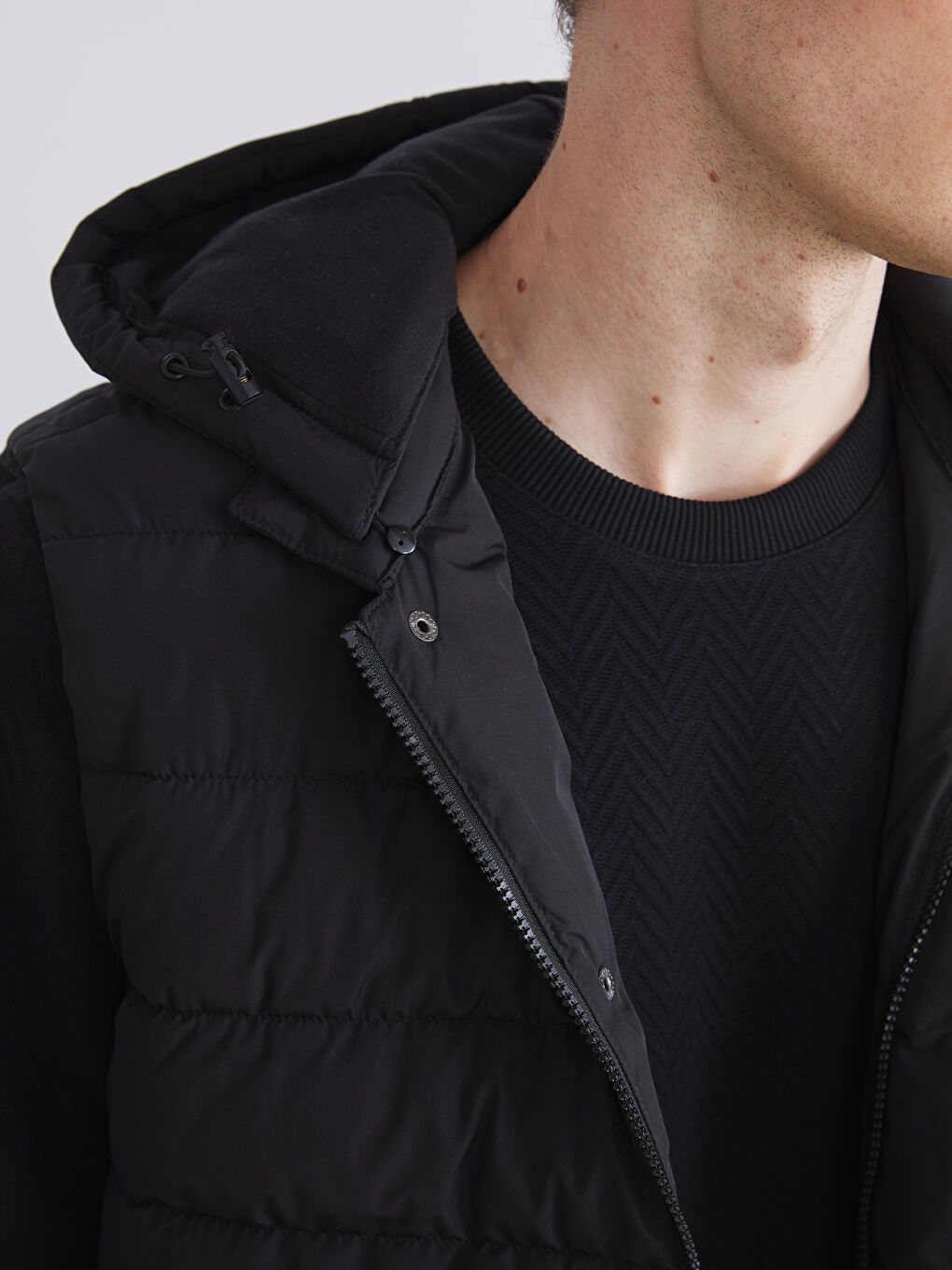 Тар пішім биік жағалы ерлерге арналған жилет-3