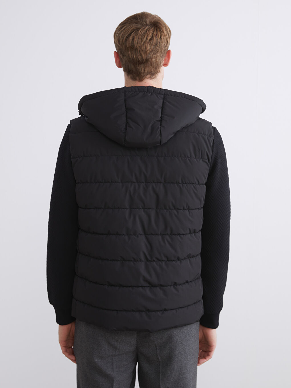 Тар пішім биік жағалы ерлерге арналған жилет-5