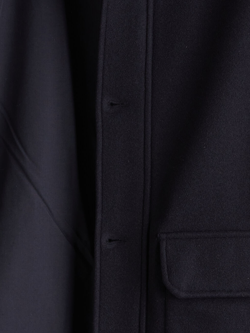 Lacivert Standart Kalıp Gömlek Yaka Erkek Kaşe Mont-9