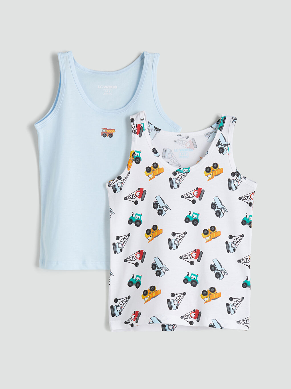 LCW Kids Printed Boys' Tank Top 2 Pack -W5BN37Z1-LU7