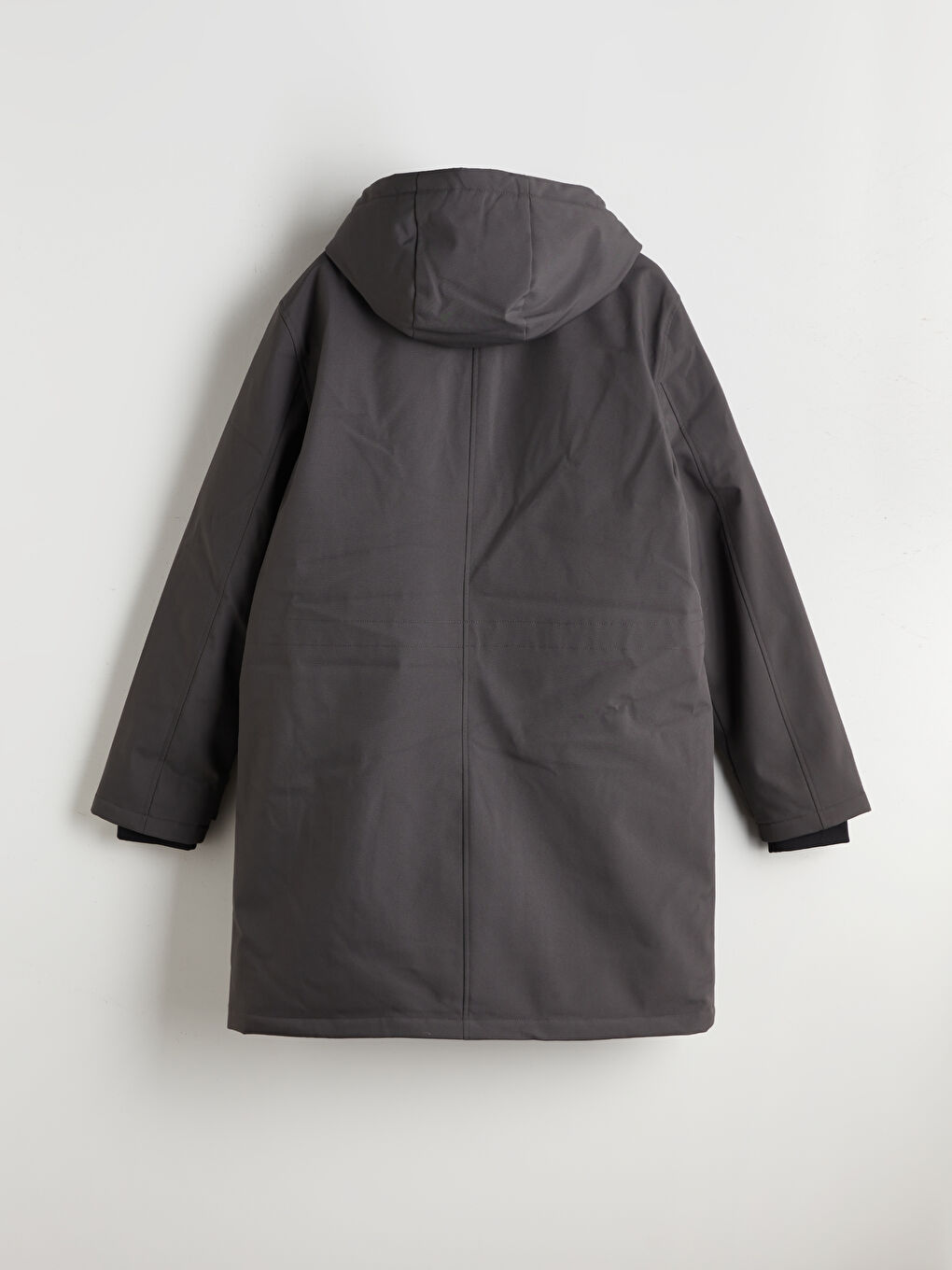 Ерлерге арналған стандартты пішім капюшонды парка пальтосы-5